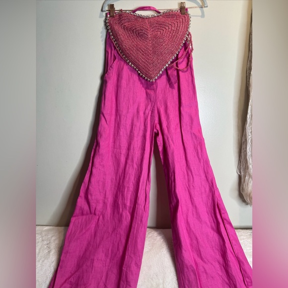 Free People Lisa Maree Delicate Dreams Heart Embellished Set “flawed”